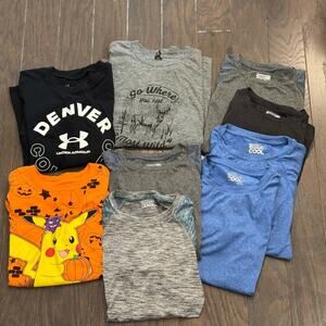 Set of 9 Boys’‎ Small T-Shirts – Athletic, Denver, Deer, & Pokémon Designs